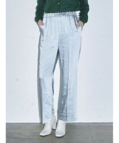 MIDIUMISOLID for Ladies センタープレスサテンイージーパンツ