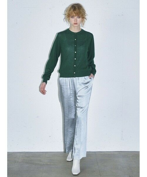 MIDIUMISOLID / ミディウミソリッド その他パンツ | MIDIUMISOLID for Ladies センタープレスサテンイージーパンツ | 詳細4