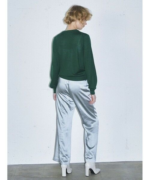 MIDIUMISOLID / ミディウミソリッド その他パンツ | MIDIUMISOLID for Ladies センタープレスサテンイージーパンツ | 詳細6