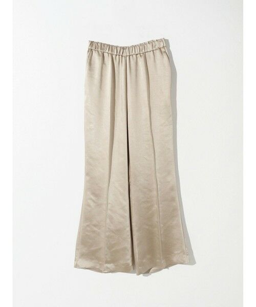 MIDIUMISOLID / ミディウミソリッド その他パンツ | MIDIUMISOLID for Ladies センタープレスサテンイージーパンツ（ベージュ(color20)）