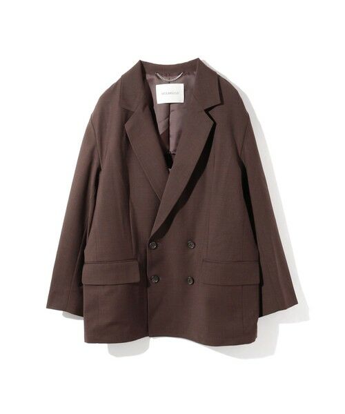 MIDIUMISOLID / ミディウミソリッド テーラードジャケット | MIDIUMISOLID テーラードダブルブレストジャケット（ブラウンA(color44A)）