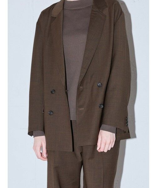 MIDIUMISOLID / ミディウミソリッド テーラードジャケット | MIDIUMISOLID テーラードダブルブレストジャケット | 詳細10