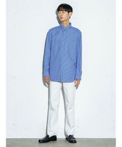 MIDIUMISOLID Men’s ベーシックシャツ（ストライプ）