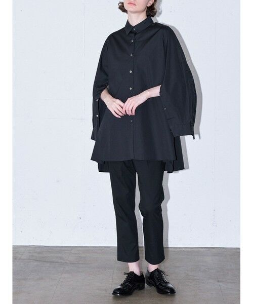 MIDIUMISOLID / ミディウミソリッド シャツ・ブラウス | MIDIUMISOLID for Ladies スリットスリーブチュニックシャツ | 詳細10
