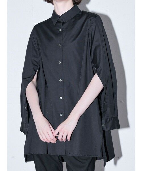 MIDIUMISOLID / ミディウミソリッド シャツ・ブラウス | MIDIUMISOLID for Ladies スリットスリーブチュニックシャツ | 詳細11