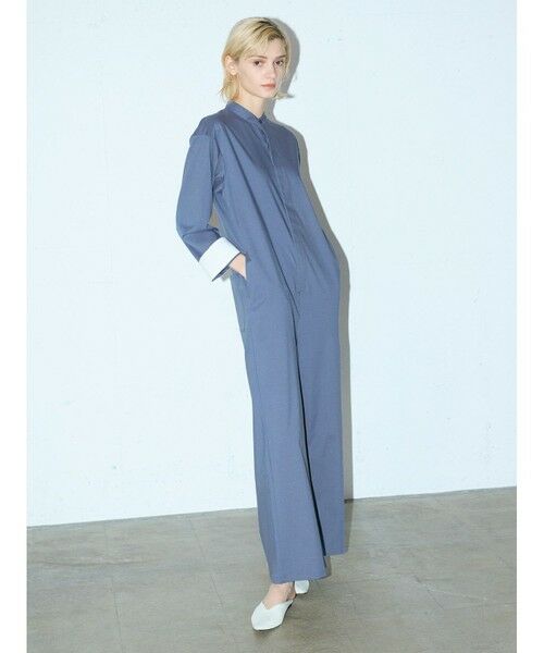 MIDIUMISOLID / ミディウミソリッド その他パンツ | MIDIUMISOLID ノーカラージャンプスーツ（ネイビー(color77)）