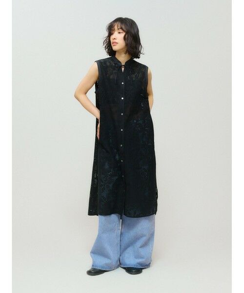 MIDIUMISOLID / ミディウミソリッド その他パンツ | MIDIUMISOLID ハイウエストワイドデニム(ブルー) | 詳細13