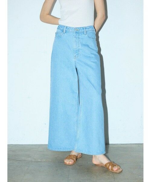 MIDIUMISOLID / ミディウミソリッド その他パンツ | MIDIUMISOLID ハイウエストワイドデニム(ブルー) | 詳細7