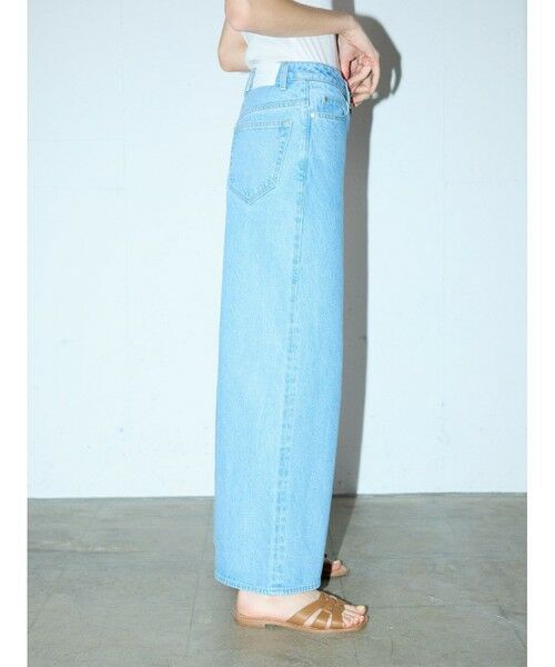 MIDIUMISOLID / ミディウミソリッド その他パンツ | MIDIUMISOLID ハイウエストワイドデニム(ブルー) | 詳細9