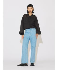 MIDIUMISOLID / ミディウミソリッド その他パンツ | MIDIUMISOLID ハイウエストストレートデニム(ブルー)