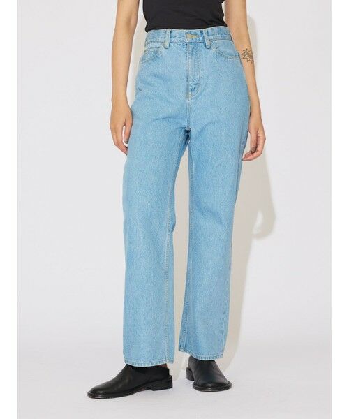 MIDIUMISOLID / ミディウミソリッド その他パンツ | MIDIUMISOLID ハイウエストストレートデニム(ブルー) | 詳細6