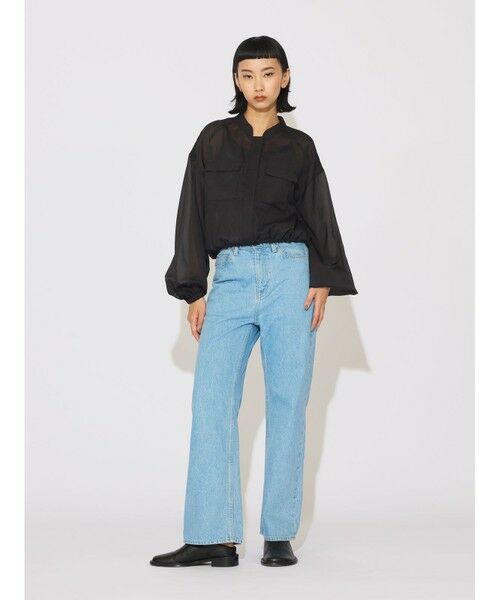 MIDIUMISOLID / ミディウミソリッド その他パンツ | MIDIUMISOLID ハイウエストストレートデニム(ブルー)（ブルー(color31)）