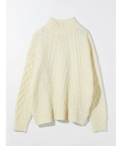 MIDIUMISOLID / ミディウミソリッド ニット・セーター | MIDIUMISOLID アラン編みニット(アイボリー(color12))