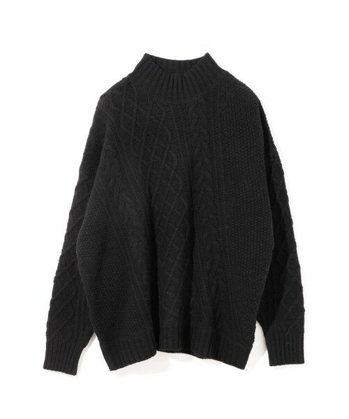 MIDIUMISOLID / ミディウミソリッド ニット・セーター | MIDIUMISOLID アラン編みニット(ブラック(color99))