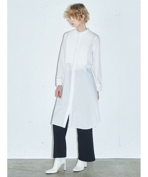 MIDIUMISOLID / ミディウミソリッド ドレス | MIDIUMISOLID for Ladies ピンタックヨークシャツワンピース | 詳細4