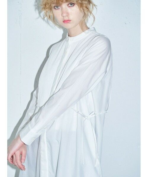 MIDIUMISOLID / ミディウミソリッド ドレス | MIDIUMISOLID for Ladies ピンタックヨークシャツワンピース | 詳細7