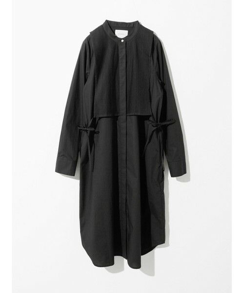 MIDIUMISOLID / ミディウミソリッド ドレス | MIDIUMISOLID for Ladies ピンタックヨークシャツワンピース（ブラック(color99)）