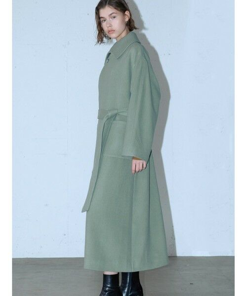 MIDIUMISOLID / ミディウミソリッド トレンチコート | MIDIUMISOLID ベルト付きロングコート | 詳細4