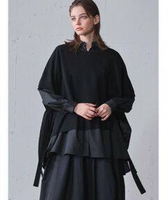 MIDIUMISOLID / ミディウミソリッド ニット・セーター | MIDIUMISOLID for Ladies サイドリボンポンチョ