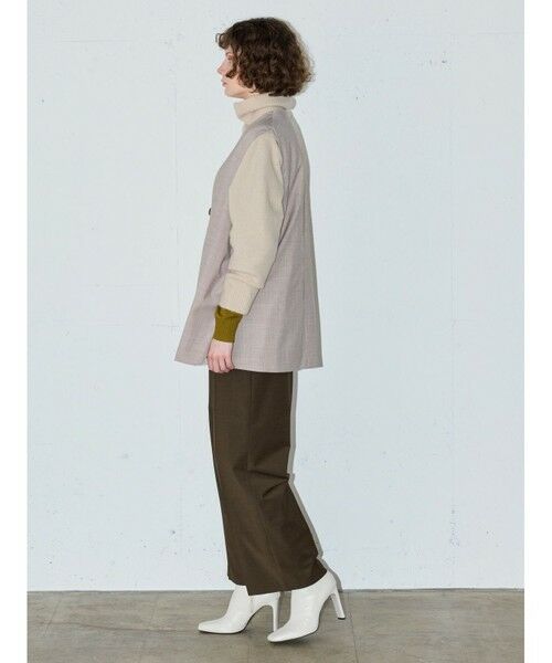 MIDIUMISOLID / ミディウミソリッド ベスト | MIDIUMISOLID ノーカラーワイドロングベスト | 詳細10