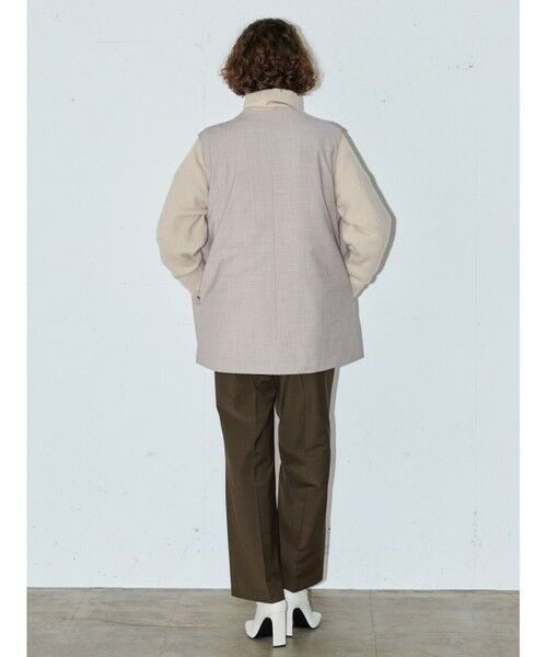 MIDIUMISOLID / ミディウミソリッド ベスト | MIDIUMISOLID ノーカラーワイドロングベスト | 詳細11