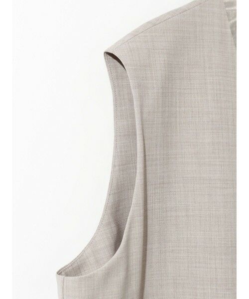 MIDIUMISOLID / ミディウミソリッド ベスト | MIDIUMISOLID ノーカラーワイドロングベスト | 詳細13