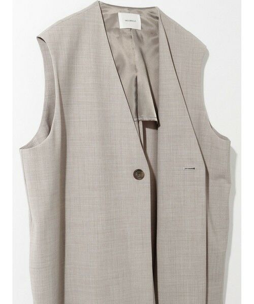 MIDIUMISOLID / ミディウミソリッド ベスト | MIDIUMISOLID ノーカラーワイドロングベスト | 詳細15