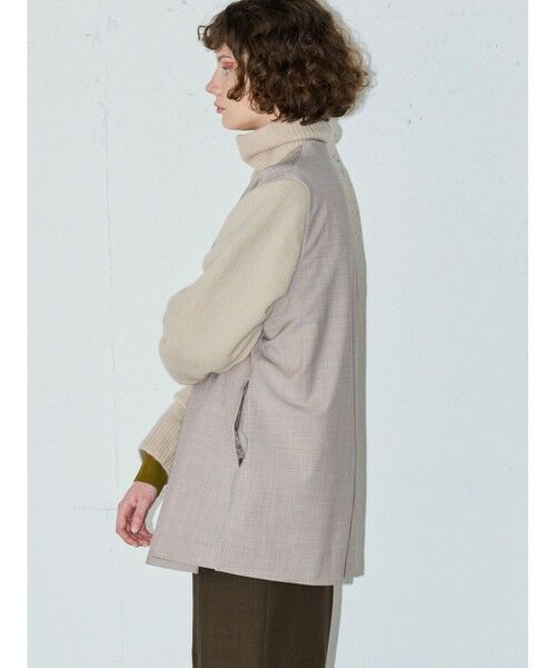 MIDIUMISOLID / ミディウミソリッド ベスト | MIDIUMISOLID ノーカラーワイドロングベスト | 詳細6