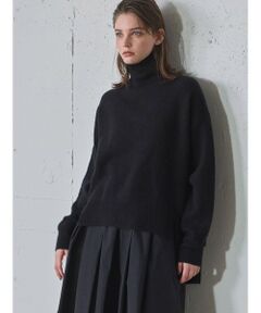 MIDIUMISOLID for Ladies ハイネックワイドプルオーバー