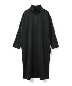 MIDIUMISOLID / ミディウミソリッド ロング・マキシ丈ワンピース | MIDIUMISOLID for Ladies ハーフジップスウェットワンピース