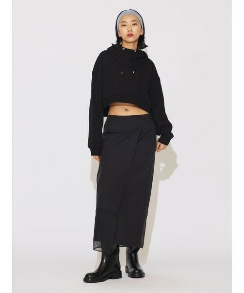 MIDIUMISOLID / ミディウミソリッド カットソー | MIDIUMISOLID for Ladies フード付きショートプルオーバー | 詳細10