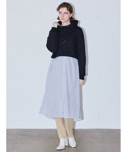 MIDIUMISOLID / ミディウミソリッド カットソー | MIDIUMISOLID for Ladies フード付きショートプルオーバー | 詳細5