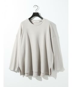 MIDIUMISOLID for Ladies リブワイドプルオーバー