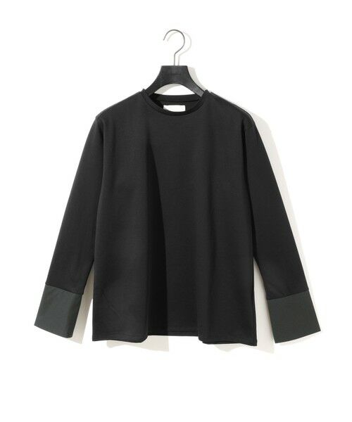 MIDIUMISOLID / ミディウミソリッド カットソー | MIDIUMISOLID for Ladies カフス切替プルオーバー(ブラック(color99))