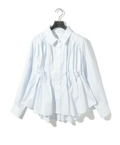 MIDIUMISOLID / ミディウミソリッド シャツ・ブラウス | MIDIUMISOLID for Ladies ピンタックドロップショルダーシャツ