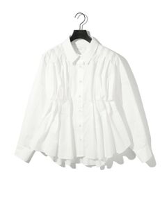 MIDIUMISOLID / ミディウミソリッド シャツ・ブラウス | MIDIUMISOLID for Ladies ピンタックドロップショルダーシャツ