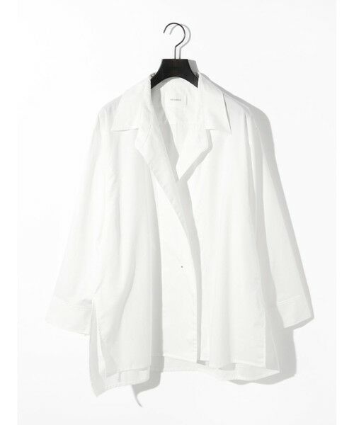 MIDIUMISOLID/ミディウミソリッド MIDIUMISOLID for Ladies ジャケットライクシャツ オフホワイト(color11) FREE MIDIUMISOLID/ミディウミソリッド MIDIUMISOLID for Ladies ジャケットライクシャツ オフホワイト(color11) FREE