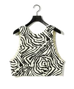 MIDIUMISOLID / ミディウミソリッド ベスト | MIDIUMISOLID for Ladies ゼブラプリント ビスチェ