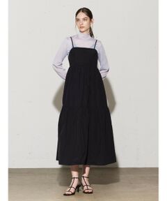 MIDIUMISOLID / ミディウミソリッド ロング・マキシ丈ワンピース | MIDIUMISOLID for Ladies C/NY ティアードキャミソールワンピース