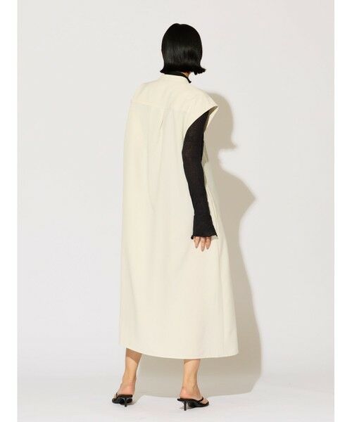 MIDIUMISOLID / ミディウミソリッド ミニ丈・ひざ丈ワンピース | MIDIUMISOLID for Ladies アシンメトリープリーツノースリーブワンピース | 詳細4