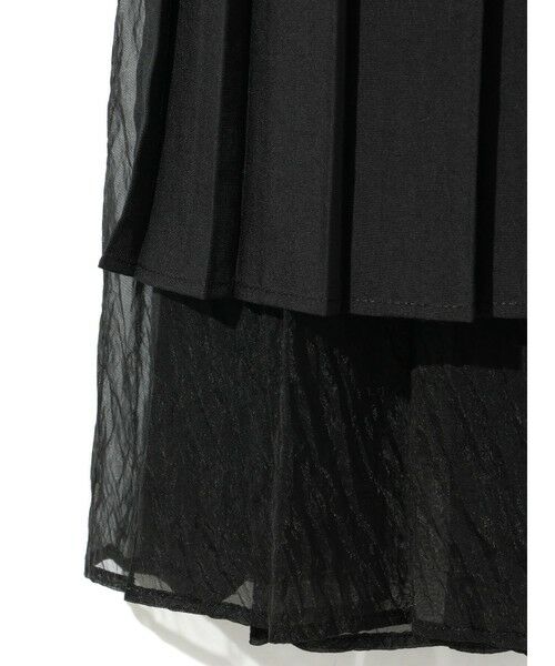 MIDIUMISOLID / ミディウミソリッド ミニ・ひざ丈スカート | MIDIUMISOLID for Ladies チュールレイヤードプリーツスカート | 詳細8