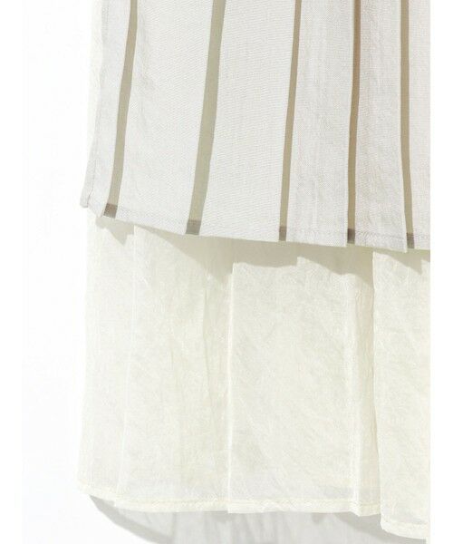 MIDIUMISOLID / ミディウミソリッド ミニ・ひざ丈スカート | MIDIUMISOLID for Ladies チュールレイヤードプリーツスカート | 詳細9