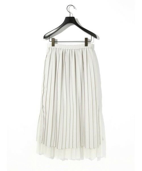 MIDIUMISOLID / ミディウミソリッド ミニ・ひざ丈スカート | MIDIUMISOLID for Ladies チュールレイヤードプリーツスカート | 詳細14