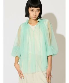 MIDIUMISOLID / ミディウミソリッド シャツ・ブラウス | MIDIUMISOLID for Ladies チュールギャザーブラウス