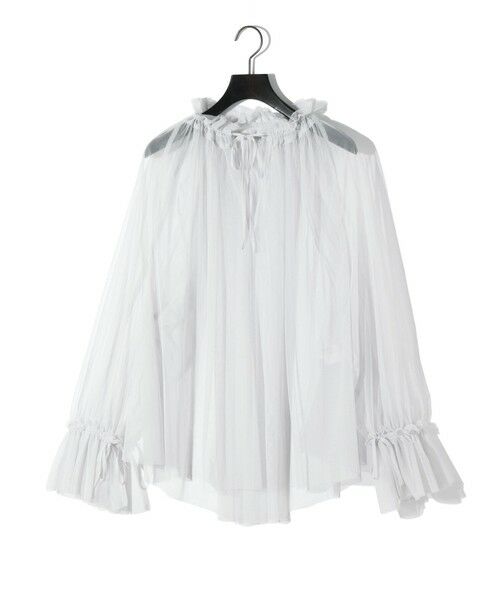 MIDIUMISOLID / ミディウミソリッド シャツ・ブラウス | MIDIUMISOLID for Ladies チュールギャザーブラウス | 詳細19