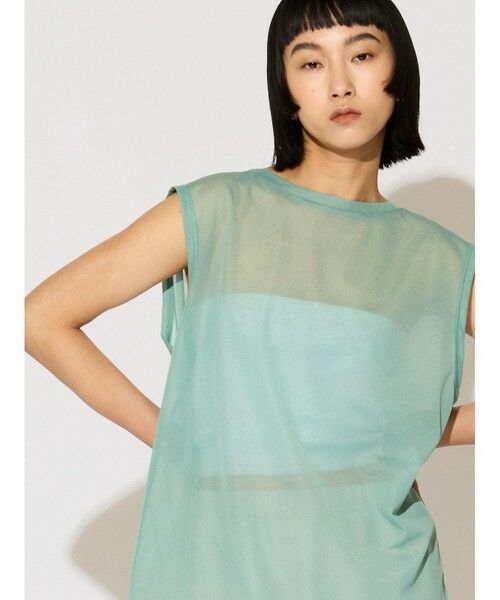 MIDIUMISOLID / ミディウミソリッド カットソー | MIDIUMISOLID for Ladies シアーノースリーブ プルオーバー | 詳細3