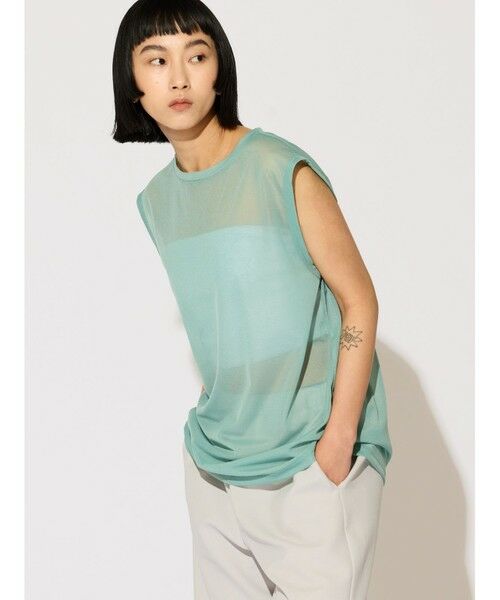 MIDIUMISOLID / ミディウミソリッド カットソー | MIDIUMISOLID for Ladies シアーノースリーブ プルオーバー | 詳細4