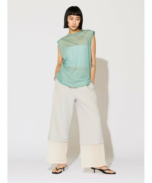 MIDIUMISOLID / ミディウミソリッド カットソー | MIDIUMISOLID for Ladies シアーノースリーブ プルオーバー | 詳細6