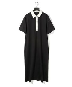 MIDIUMISOLID / ミディウミソリッド ロング・マキシ丈ワンピース | MIDIUMISOLID for Ladies ウーブン切り替えポロワンピース