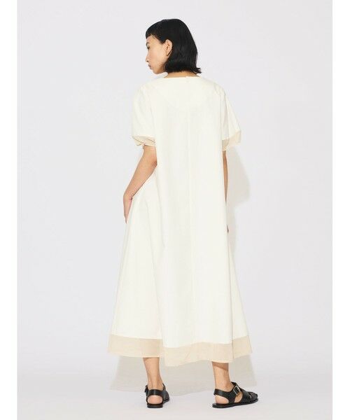 MIDIUMISOLID / ミディウミソリッド ロング・マキシ丈ワンピース | MIDIUMISOLID for Ladies ベルト付きシアーコンビワンピース | 詳細9